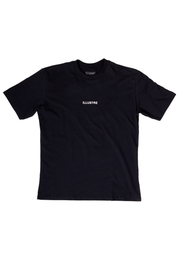 Icon Silver Tape Oversized Tee Black
