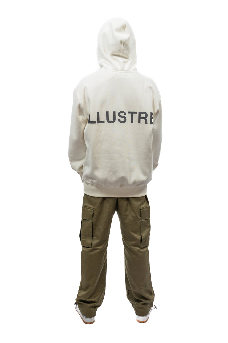 Basic Big Logo Heavy Oversized Hoodie Off-White