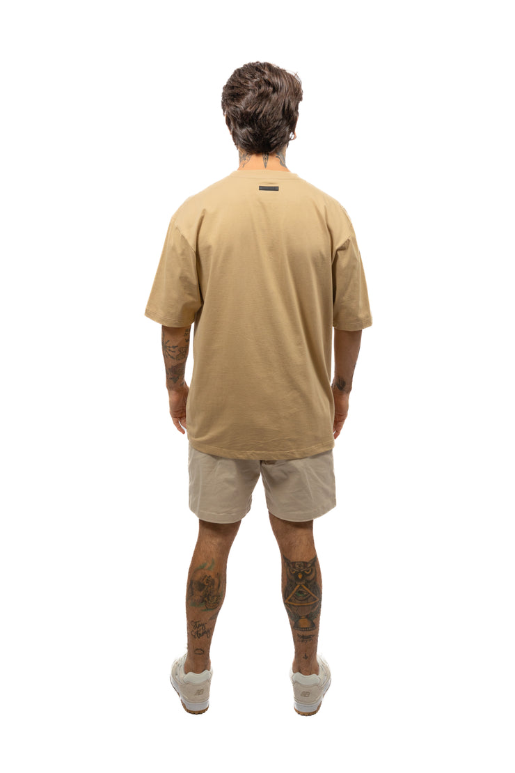 Sine Tempore Logo Oversized Tee Beige