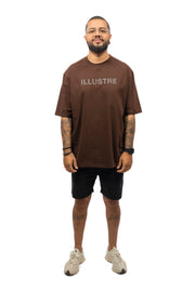 Sine Tempore Logo Oversized Tee Brown