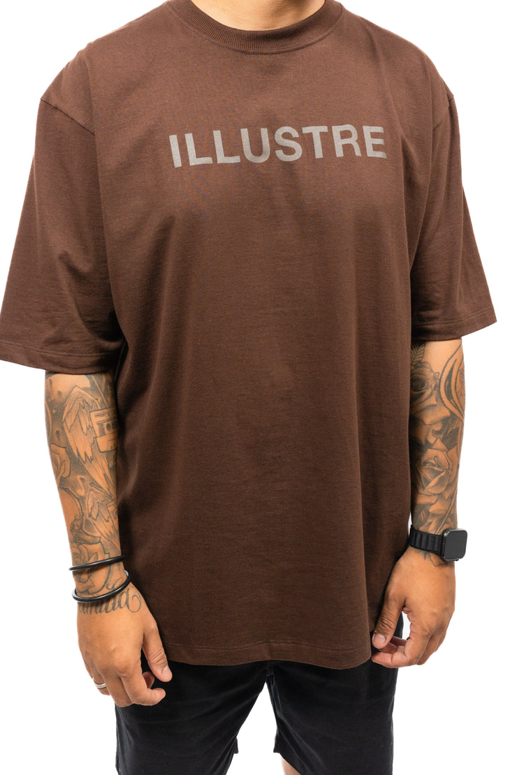 Sine Tempore Logo Oversized Tee Brown